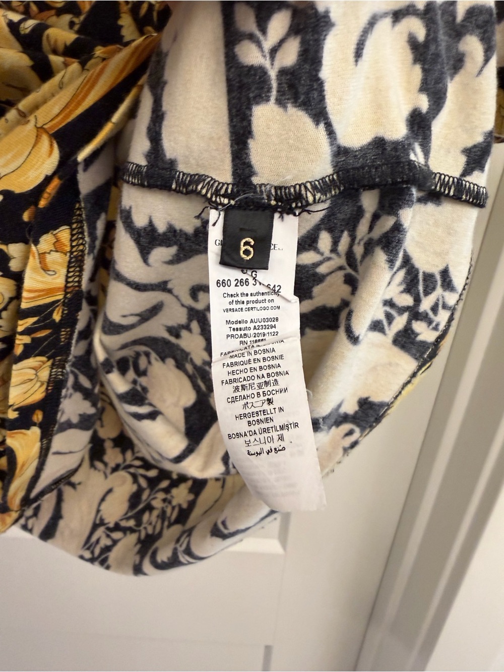 Versace Black and Gold Baroque Tank Top - Picture 3 of 3